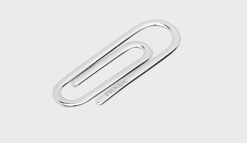 小物 Prada Stainless Steel Money Clip Is the $185 Prada 'paperclip' fashion's latest mundane must